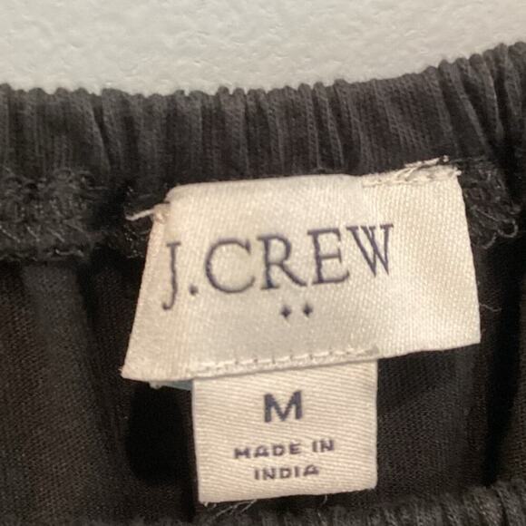 J.crew Womens Off The Shoulder Dress M Medium Black Boho Preppy Vacation Resort - Picture 3 of 10